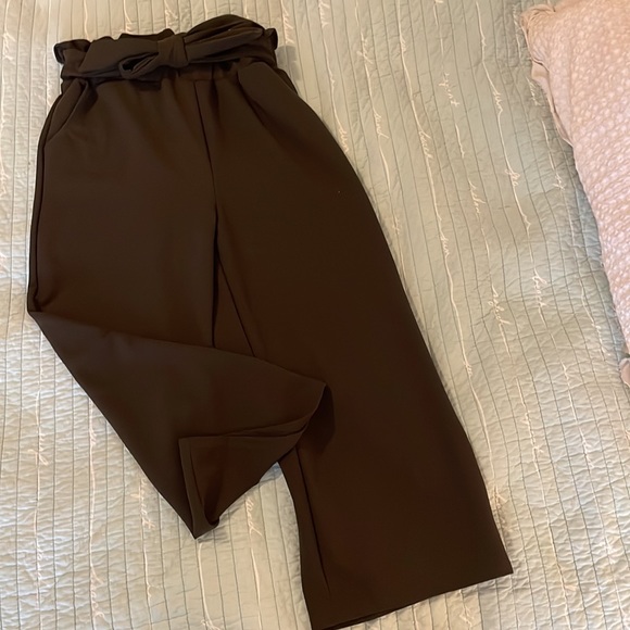 •ShoSho Tie Front Wide Leg Pants - Picture 2 of 5